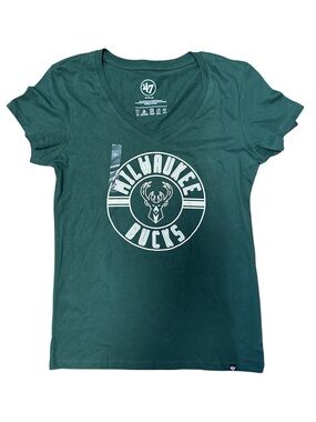 NBA Milwaukee Bucks V Neck Shirt Women’s Size: Medium NWT